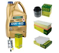 MANN Controllo Set 5 L RAVENOL SSL 0W-40 per VW Touran 1.4 TSI Golf VI
