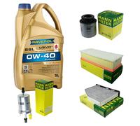 MANN Controllo Set 5 L RAVENOL SSL 0W-40 per VW Touran 1.4 TSI Golf VI