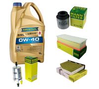 MANN Controllo Set 5 L RAVENOL SSL 0W-40 per VW Touran 1.4 TSI Golf VI
