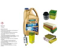 MANN Controllo Set 5 L RAVENOL VSE 0W-20 per VW Beetle 1.4 TSI