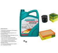 Mann Controllo Set 5L Addinol 0540 Super Light 5W-40 per Albero Opel Calibra