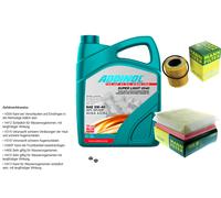 Mann Controllo Set 5L Addinol 0540 Super Light 5W-40 per Opel Corsa Doppie
