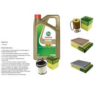 Mann Controllo Set 5L castrol edge 5W-30 C3 per Opel Astra H Caravan 1.7