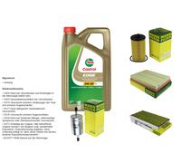 Mann Controllo Set 5L castrol edge 5W-30 C3 per Opel Corsa C.1.2