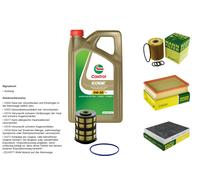 Mann Controllo Set 5L castrol edge 5W-30 C3 per Opel Mokka / Mokka x Scheda Di