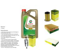 Mann Controllo Set 5L castrol edge 5W-30 C3 per Opel Vectra (C