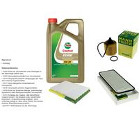 Mann Controllo Set 5L castrol edge 5W-30 C3 per Toyota Iq 1.33 Aston Martin