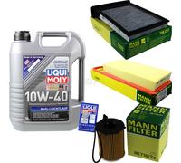 MANN Controllo Set 5L Liqui Moly 10W-40 per Citroën C1 1.4 HDi Peugeot