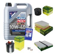 MANN Controllo Set 5L Liqui Moly 10W-40 Per Renault Kangoo Express 1.5 DCI