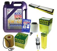 MANN Controllo Set 5L Liqui Moly 5W-40 per BMW 1er E87 116i 118i 120i E81
