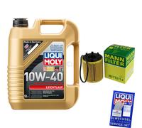 MANN Controllo Set 5L Liqui Moly Leichtlauf 10W-40 per Suzuki Splash 1.3 CDTi