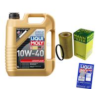 MANN Controllo Set 5L LIQUI MOLY Leichtlauf 10W-40 per VW Golf V 2.0 GTI EOS