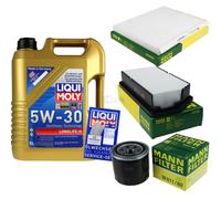 MANN Controllo Set 5L Liqui Moly Longlife III 5W-30 per KIA Cee'D 1.6 GT Pro