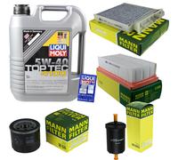 MANN Controllo Set 5L Liqui Moly Top Tec 4100 5W-40 per Renault Twingo II 1.2