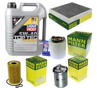 MANN Controllo Set 5L Liqui Moly Top Tec 4100 5W-40 per Seat Ibiza IV 1.6 TDi