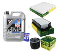 MANN Controllo Set 5L Liqui Moly Top Tec 4600 5W-30 per KIA Cee'D 1.6 GT Pro