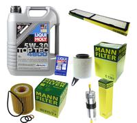 MANN Controllo Set 5L Liqui Moly Top Tec 5W-30 per BMW 1er E87 116i 118i