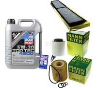 MANN Controllo Set 5L Liqui Moly Top Tec 5W-30 per BMW 1er E87 116i 118i
