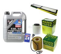 MANN Controllo Set 5L Liqui Moly Top Tec 5W-30 per BMW 1er E87 116i 118i