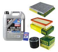 MANN Controllo Set 5L Liqui Moly Top Tec 5W-30 per KIA Rio II 1.4 16V 1.6