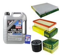 MANN Controllo Set 5L Liqui Moly Top Tec 5W-30 per KIA Rio II 1.4 16V 1.6