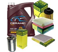 MANN Controllo set 5L MANNOL Ceramic 5W-30 per Opel Corsa D 1.3 CDTi