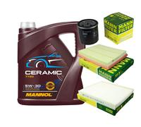 MANN Controllo Set 5L MANNOL Ceramic 5W-30 Per Opel Zafira B 1.6 Astra G CC
