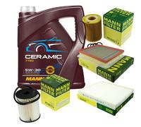 MANN Controllo Set 5L MANNOL Ceramic 5W-30 Per Opel Zafira B 1.7 CDTi