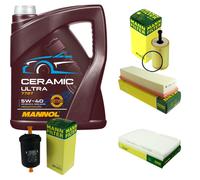 MANN Controllo Set 5L MANNOL Ceramic 5W-40 Per Citroën C3 I 1.4i Bivalente
