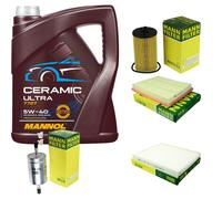 MANN Controllo Set 5L MANNOL Ceramic 5W-40 Per Opel Astra G CC 1.2 16V 1.4