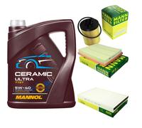 MANN Controllo Set 5L MANNOL Ceramic 5W-40 Per Opel Astra H 1.4