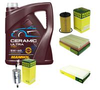 MANN Controllo Set 5L MANNOL Ceramic 5W-40 Per Opel Corsa C 1.2 Twinport