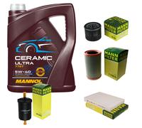 MANN Controllo Set 5L MANNOL Ceramic 5W-40 Per Renault Clio II 1.2 LPG
