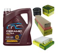 MANN Controllo Set 5L MANNOL Ceramic 5W-40 Per Renault Twingo II 1.2 16V