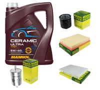 MANN Controllo Set 5L MANNOL Ceramic 5W-40 Per Seat Leon 1.6 16V Toledo II