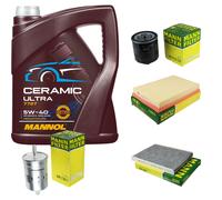 MANN Controllo Set 5L MANNOL Ceramic 5W-40 Per VW Golf IV 1.6 16V