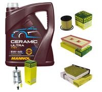 MANN Controllo Set 5L MANNOL Ceramic 5W-40 Per VW Golf V 1.6 FSI Touran