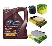 MANN Controllo Set 5L MANNOL Ceramic 5W-40 Per VW Golf VI 1.4 Seat Leon