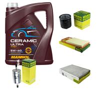 MANN Controllo Set 5L MANNOL Ceramic 5W-40 Per VW Lupo 1.4 16V 1.6 GTI Polo