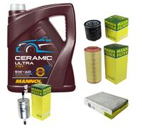 MANN Controllo Set 5L MANNOL Ceramic 5W-40 Per VW Lupo 1.4 FSI