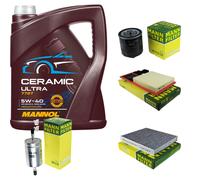 MANN Controllo Set 5L MANNOL Ceramic 5W-40 Per VW Polo 1.4 16V Seat Ibiza