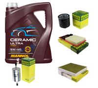 MANN Controllo Set 5L MANNOL Ceramic 5W-40 Per VW Polo 1.4 16V Seat Ibiza