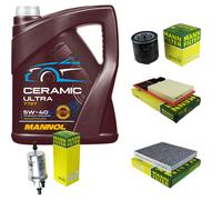 MANN Controllo Set 5L MANNOL Ceramic 5W-40 Per VW Polo 1.4 Seat Ibiza IV