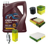 MANN Controllo Set 5L MANNOL Ceramic 5W-40 Per VW Polo 1.4 Seat Ibiza IV