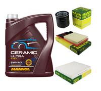 MANN Controllo Set 5L MANNOL Ceramic 5W-40 Per VW Polo 1.4 Seat Ibiza IV