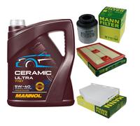 MANN Controllo Set 5L MANNOL Ceramic 5W-40 Per VW Sharan 1.4 TSI Jetta IV