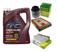 MANN Controllo Set 5L MANNOL Ceramic 5W-40 Per VW Sharan 1.4 TSI Jetta IV