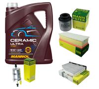 MANN Controllo Set 5L MANNOL Ceramic 5W-40 Per VW Touran 1.4 TSI Golf VI