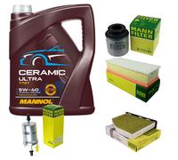 MANN Controllo Set 5L MANNOL Ceramic 5W-40 Per VW Touran 1.4 TSI Golf VI