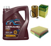 MANN Controllo Set 5L MANNOL Ceramic Pro 10W-40 Per BMW Z3 Roadster E36 1.8i